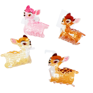 Pinces à cheveux grandes tailles en acrylique, motif animal créatif, forme personnalisée, pour filles, thème cerf, collection 2026 - Product Image 2