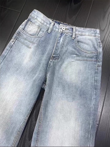 กางเกงยีนส์ผู้ชายยี่ห้อ Kousso ย้อมสีด้วยผงสีเอธิโอเปีย ทรงหลวม ผู้จัดจำหน่ายยาถ่ายพยาธิ - Product Image 2