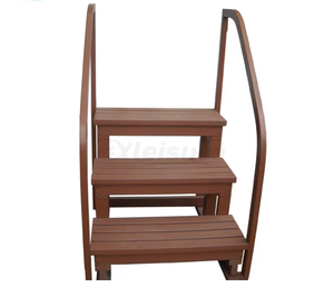 Escalón de 3 Niveles para <span class=keywords><strong>Piscina</strong></span>, <span class=keywords><strong>Rectangular</strong></span>, de Poliestireno Expandido, Color Marrón, con Pasamanos - Product Image 1