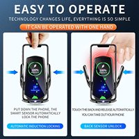 Chargeur de voiture sans fil 15W, adaptateur à induction, condensateur intégré, support de téléphone à charge rapide réglable pour iPhone et téléphones mobiles