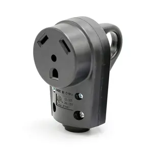 US 30 Amp Trailer Plug & wadah NEMA TT-30P placement Outlet NEMA TT-30R RV Plug dengan pegangan listrik Angle Plug