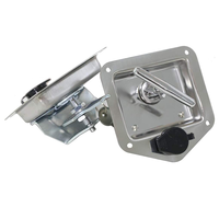 Camion remorque en acier inoxydable, poignée en T pliante, verrouillage de porte arrière, boîte à outils