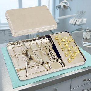 Dental Rubber Dam Kit Stainless Steel Clips <b>Punch</b> Tool <b>Set</b> with Metal Case Manual Dental Instruments Class II CE Certified - Product Image 2