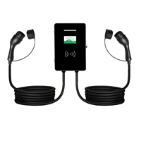Estación de Carga para Vehículos Eléctricos (VE) de Pared con Doble Conector, Venta al por Mayor de Fábrica, Barata, 14kW 22kW 44kW, Tipo GBT Tipo 2 Tipo 1