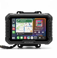 Unidad de Navegación HD Impermeable con Pantalla Extraíble de 5 Pulgadas, Multimedia Inalámbrica CarPlay para Motocicleta y Automóvil