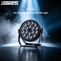Projecteur de scène DL1815C 18x15W RGBWA UV LED PAR pour DJ, clubs, fêtes et mariages