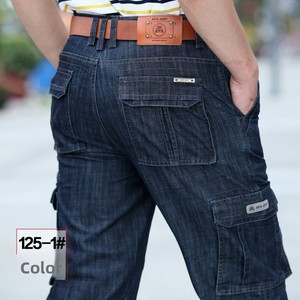 กางเกงยีนส์เดนิมทรงตรงหลวมหลายกระเป๋าสำหรับผู้ชาย ODM ของแท้ JD รุ่นวินเทจ ซักล้างแล้ว เอวกลาง น้ำหนักเบา ใส่ได้ทุกฤดู - Product Image 4
