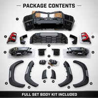 Kit de carrosserie de conversion style Tundra 2021 pour Toyota Hilux Revo Rocco 2016-2021 Pickup 4x4 Modification extérieure