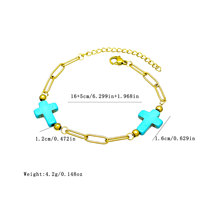 Bracelet Lune en Acier Inoxydable Double Couche, Style Luxe Léger, Bijoux de Mode pour Femme, Vente en Gros