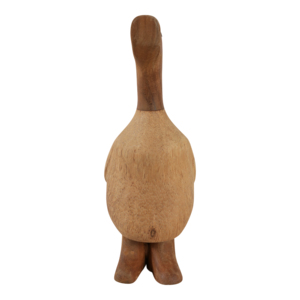 Statuetta di anatra in legno con stivali, ornamento decorativo per la casa, il bagno, l'ufficio, il soggiorno. - Product Image 3