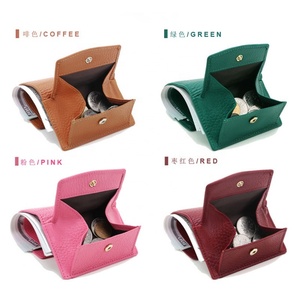 Custom Logo Trifold Small Genuine Leather Wallet RFID <b>Purse</b> for Women Thin Minimalist Women's Coin <b>Purse</b> - Product Image 4