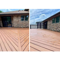 Dalles de terrasse en WPC résistantes à l'usure de qualité supérieure, revêtement de sol extérieur en co-extrusion pour balcon