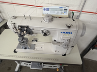 Machine à coudre industrielle Juki PLC-2760-7 à point noué, 2 aiguilles, entraînement unisson, pied entraîneur, pour cuir et sièges de voiture