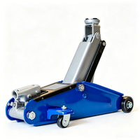 Cric hydraulique de sol robuste en métal de 2500 kg (3 tonnes, 6000 lb) avec chariot et levage rapide à deux pistons