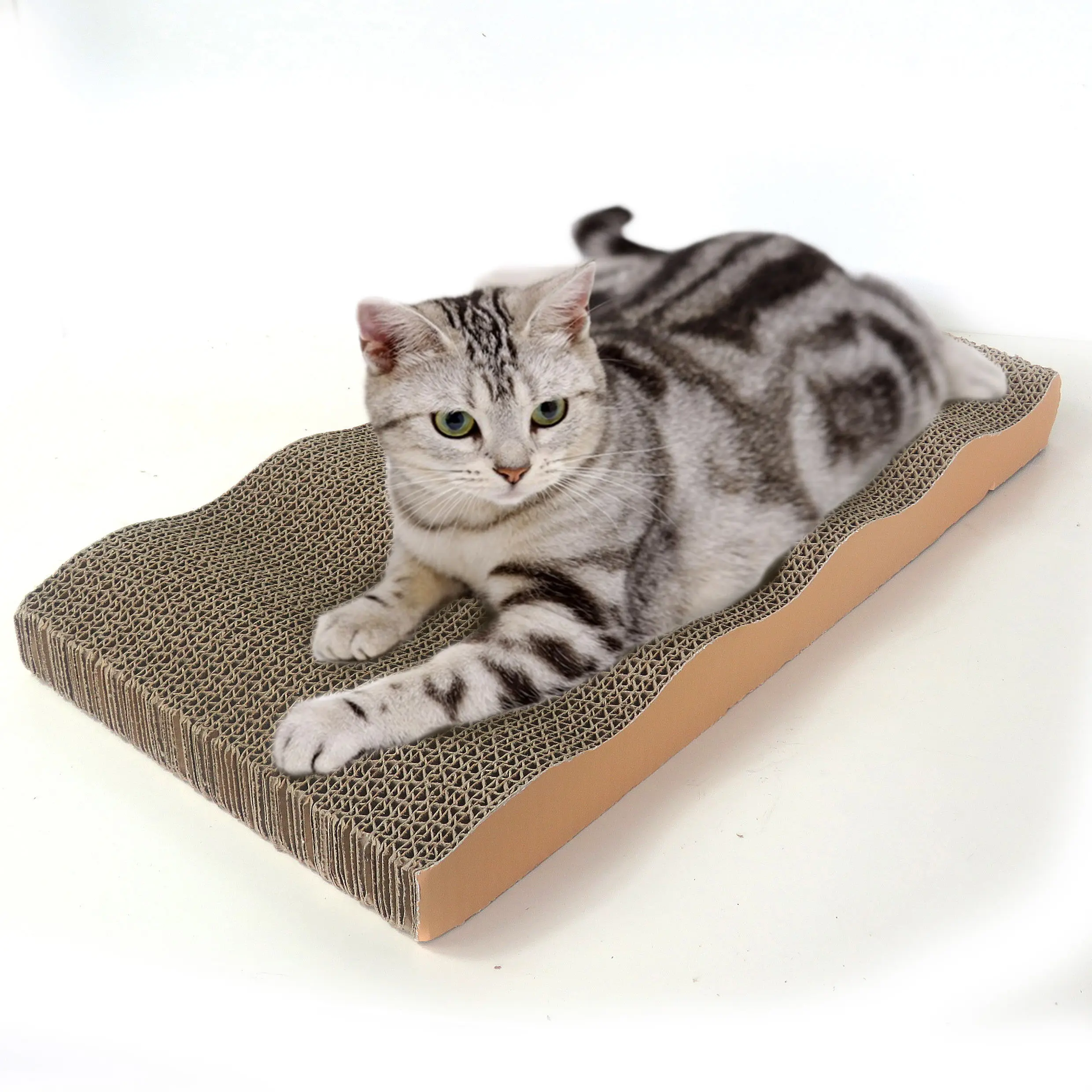 2022 Groothandel Kat Kartonnen Speelgoed Hoge Dichtheid Duurzaam Cat Scratch Pad Board Muur Kat Scratcher