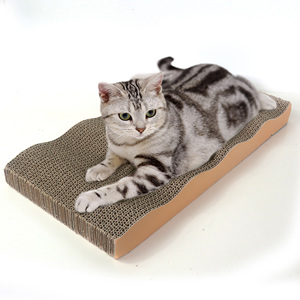 2022 Wholesale Cat Cardboard Toy High Density Durable Cat Scratch Pad Board Wall Cat Scratcher