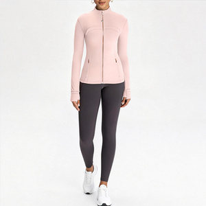 USA Oversea Warehouse Fast Shipping Quick Dry Shaping Slim Fit <b>Jacket</b> Women's <b>Jackets</b> <b>Yoga</b> Sports Set for Fitness - Product Image 3