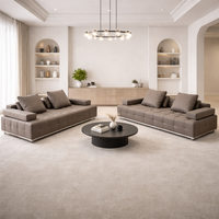 Canapé modulaire moderne avec design à profil bas, assise profonde confortable, sièges luxueux rembourrés en tissu moelleux pour salon et maison