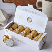 Boîte de rangement de capsules de pièces de monnaie en papier, logo imprimé personnalisé, boîte d'emballage de capsules de café de blanchisserie