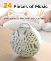 Veilleuse LED ABS rechargeable à intensité variable avec son de la nature moderne et bruit blanc chaud, haut-parleur d'appoint pour bébés, aide au sommeil