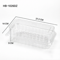Conteneur alimentaire professionnel en plastique PET transparent de qualité alimentaire avec couvercle à charnière pour sushis, nouilles, jus et préparation de repas
