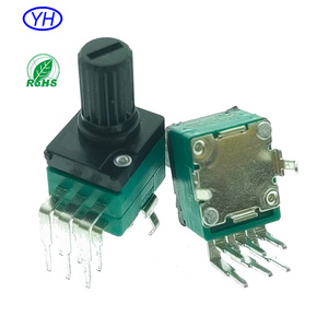 Màng Cacbon Tùy Chỉnh Chiết Áp Kép Tuyến Tính B10k 100K 500K Ohm Xoay <span class=keywords><strong>6</strong></span> Chân 9Mm Kèm Trục Nhựa - Product Image 1