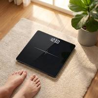 Báscula Inteligente de Grasa Corporal de Alta Precisión, Báscula Digital para Baño de 180 kg con Conexión a Aplicación, Pantalla LCD, Batería USB para el Hogar, OEM