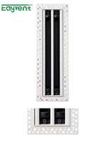Diffuseur de plafond encastré en alliage d'aluminium avec grille de ventilation cachée pour les intérieurs commerciaux modernes