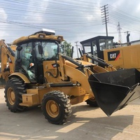 Chargeuse-pelleteuse Caterpillar Cat420f 420E d'occasion, 99% neuve, avec de belles performances, chargeuse-pelleteuse sur roues 4x4, Cat 420F d'occasion