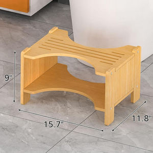 Taburete de Baño de Bambú, Taburete de Madera para Inodoro para Adultos, Antideslizante, Portátil, Escalones para Orinar para Niños - Product Image 2