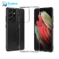 IExplore Soft Crystal Clear Transparent 2mm TPU Phone Case avec Fingerprint Proof Spot pour Samsung Galaxy S25 Ultra