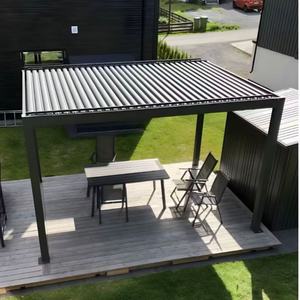 Kits de système de toiture à lamelles imperméables, écologiques et certifiés FSC pour pergola bioclimatique en aluminium pour jardin et gazebo extérieur - Product Image 6