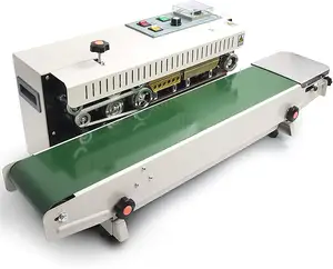 Macchina sigillatrice automatica continua sigillatrice per alimenti sigillante orizzontale Auto impulsiva macchina sigillante plastica sigillante sigilli 0-13 m/min