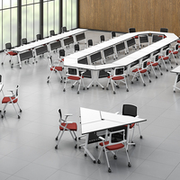 Table de réunion de bureau modulaire mobilier scolaire et universitaire table d'étude pliante modulable pour étudiants