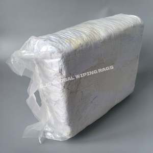 Trapos de Limpieza Industriales de Felpa, Trapos de Algodón Blanco Reciclado para Limpieza Industrial - Product Image 1