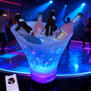 Direto da fábrica LED Light <span class=keywords><strong>Speaker</strong></span> Balde De Gelo Bluetooth Balde De Vinho Subwoofer para Festas Luminosa Camping Essencial - Product Image 1