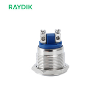 Interrupteur à bouton-poussoir industriel momentané normalement ouvert, étanche, 12V, 16mm, de haute qualité et personnalisé