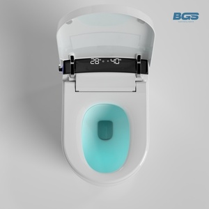 Nouvelle toilette intelligente 2025 pour usage domestique, entièrement automatique avec chauffage du siège, détection au pied, chasse d'eau et réservoir électrique, toilette <span class=keywords><strong>à</strong></span> siphon en S - Product Image 6