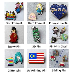 Pins de Esmalte Metálico Personalizados, Chapados en Oro, Esmalte Suave, Aleación de Zinc, Impresión UV, Insignias, Pins de Solapa para Regalos - Product Image 6