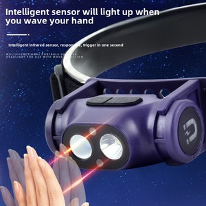 Nhỏ gọn USB sạc nhanh <span class=keywords><strong>Led</strong></span> cảm biến Đèn pin 78g IP65 12h Thời gian chạy với pin lithium ion để câu cá đêm và tuần tra - Product Image 4