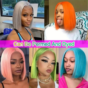 Vente en gros Perruques Bob vietnamien Cheveux humains Perruques Bob dentelle frontale pour femmes Perruques droites Hd Swiss dentelle frontale - Product Image 5