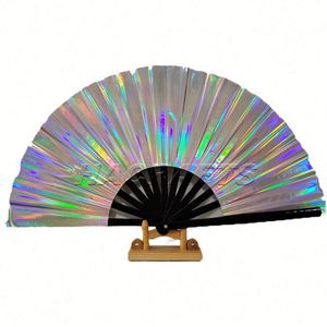 Custom Eco-Friendly <b>Large</b> PVC Hand <b>Fan</b> Traditional Folk Art Bamboo Design Classic DIY Home Decoration for Chinese New Year - Product Image 6