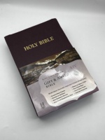 Bible KJV de haute qualité avec couverture en cuir et estampage doré, couverture rigide, papier 28 g/m², impression numérique - Best-seller