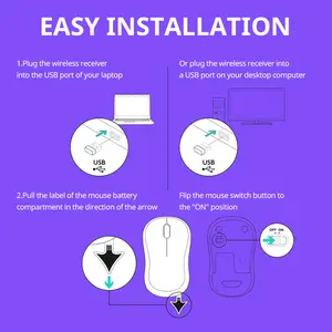 Logitech chuột không dây m187p chuột văn phòng nhà pin USB Mini Chứng Khoán Logitech M171 chuột không dây cho PC Lenovo M120 chuột 1000 - Product Image 6