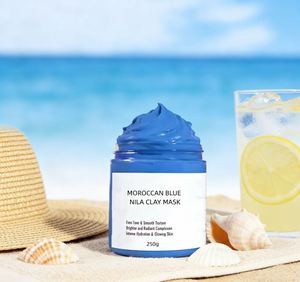 <span class=keywords><strong>Masque</strong></span> facial en argile bleue <span class=keywords><strong>Nila</strong></span> du Maroc, nettoyant en profondeur, éclaircissant, hydratant, blanchissant naturel, marque privée - Product Image 4