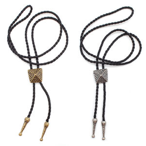 Collar de cuerda de cuero con personalidad para mujer, Gargantilla ajustable de estilo Retro, con cadena - Product Image 6