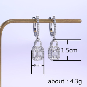 Orecchini Pendenti Concentrici da Donna, Orecchini Geometrici Scintillanti, Gioielli alla Moda per Feste e Uso Quotidiano - Product Image 5