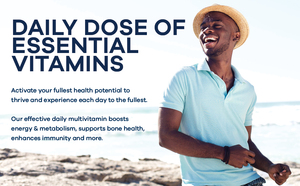 Multivitamin-Tabletten für Erwachsene mit Vitaminen A, C, D, <span class=keywords><strong>B12</strong></span>, Zink & Kalzium, 60 Stück, Immununterstützung & Energie-Nahrungsergänzung - Product Image 4