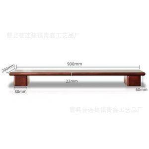 Wooden Monitor Stand <b>Desktop</b> <b>Shelf</b> Solid Wood Single Layer For Computer Office Desk Storage Rack - Product Image 4