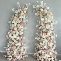 Großhandel Seidenrosen Gemischte Blumen Künstliche Hornbögen Handgefertigtes Modernes Design für Hochzeits- und Valentinstagsdekorationen